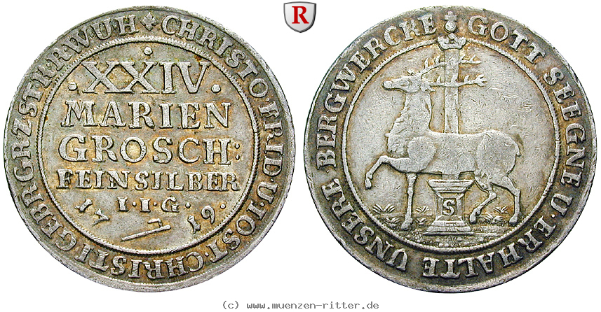 Klicken Sie auf das Bild um es auf Ihrem Rechner zu speichern stolberg-christof-friedrich-und-jost-christian-24-mariengroschen/71740.jpg
