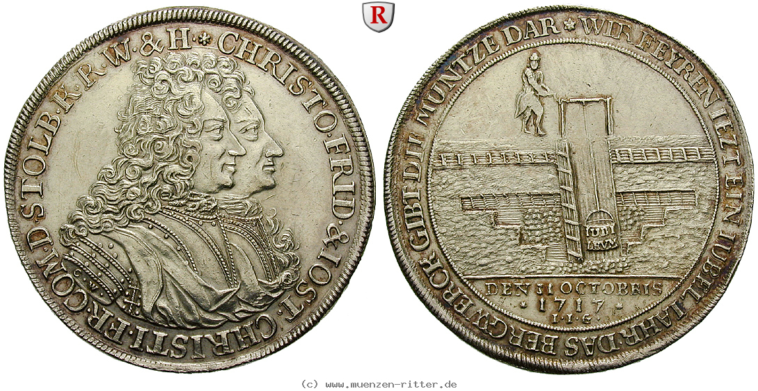 Klicken Sie auf das Bild um es auf Ihrem Rechner zu speichern stolberg-christof-friedrich-und-jost-christian-reichstaler/92278.jpg