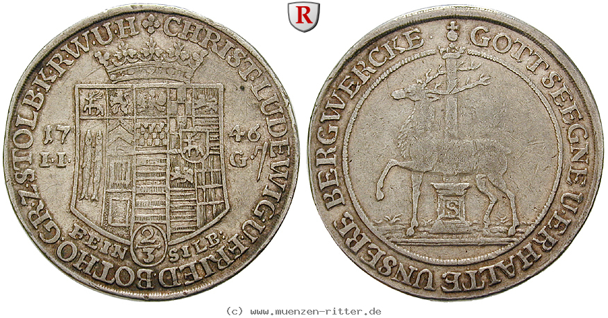 Klicken Sie auf das Bild um es auf Ihrem Rechner zu speichern stolberg-christoph-ludwig-ii-und-friedrich-botho-2-3-taler/86579.jpg