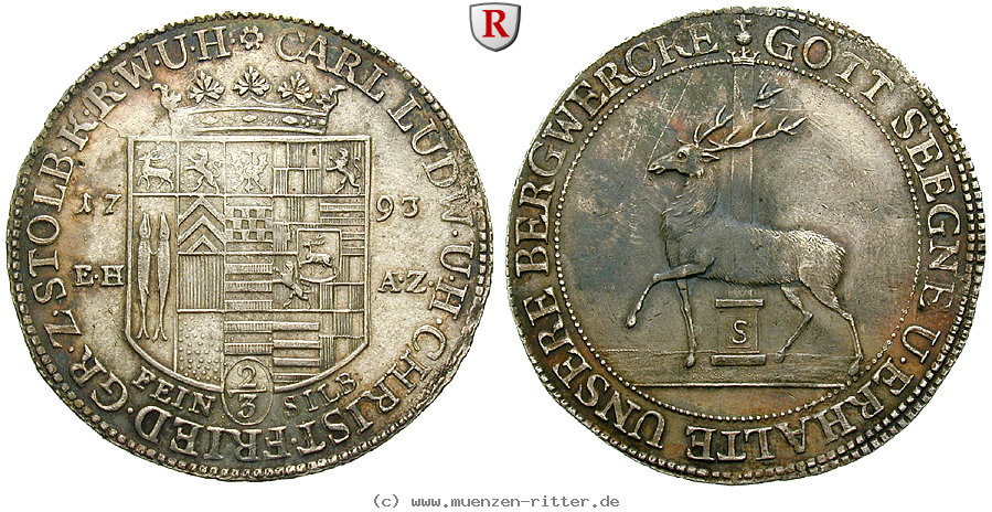 Klicken Sie auf das Bild um es auf Ihrem Rechner zu speichern stolberg-karl-ludwig-und-heinrich-christian-friedrich-2-3-taler/47042.jpg