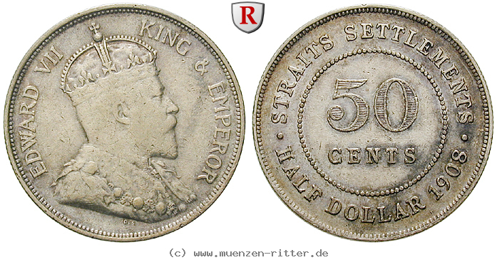 Klicken Sie auf das Bild um es auf Ihrem Rechner zu speichern straits-settlements-edward-vii-50-cents/73778.jpg