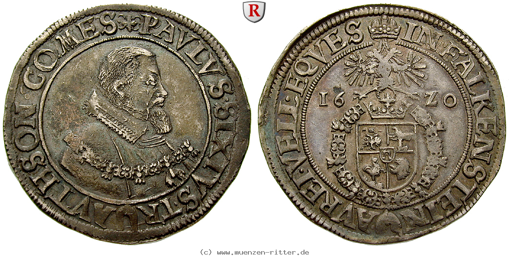 Klicken Sie auf das Bild um es auf Ihrem Rechner zu speichern trautson-fuerstentum-paul-sixtus-von-falkenstein-taler/46895.jpg