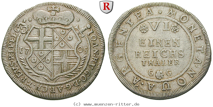 Klicken Sie auf das Bild um es auf Ihrem Rechner zu speichern trier-bistum-johann-hugo-von-orsbeck-1-6-taler/63605.jpg