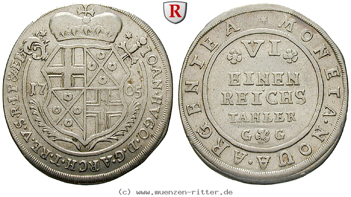 Klicken Sie auf das Bild um es auf Ihrem Rechner zu speichern trier-bistum-johann-hugo-von-orsbeck-1-6-taler/63607.jpg