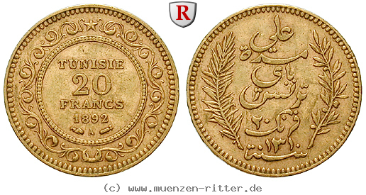 Klicken Sie auf das Bild um es auf Ihrem Rechner zu speichern tunesien-franzoesisches-protektorat-20-francs/92724.jpg