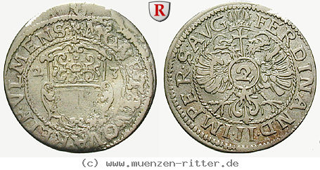 Klicken Sie auf das Bild um es auf Ihrem Rechner zu speichern ulm-reichsstadt-2-kreuzer-halbbatzen/46319.jpg