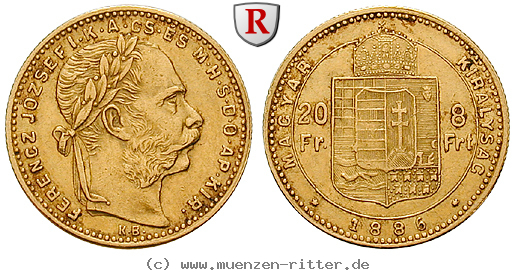 Klicken Sie auf das Bild um es auf Ihrem Rechner zu speichern ungarn-franz-joseph-i-8-forint/38492.jpg