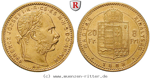 Klicken Sie auf das Bild um es auf Ihrem Rechner zu speichern ungarn-franz-joseph-i-8-forint/63135.jpg