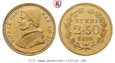Klicken Sie auf das Bild um es auf Ihrem Rechner zu speichern vatikan-pius-ix-2-1-2-scudi/81594.jpg