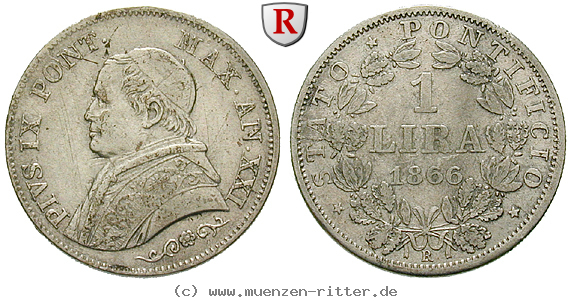 Klicken Sie auf das Bild um es auf Ihrem Rechner zu speichern vatikan-pius-ix-lira/eaus-1129.jpg