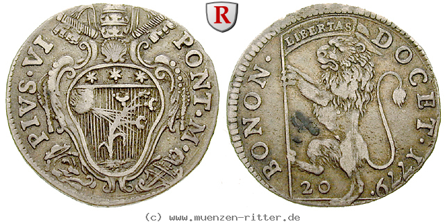 Klicken Sie auf das Bild um es auf Ihrem Rechner zu speichern vatikan-pius-vi-lira-20-bolognini/47322.jpg