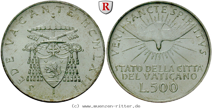 Klicken Sie auf das Bild um es auf Ihrem Rechner zu speichern vatikan-sede-vacante-camerlengo-benedetto-masella-500-lire/ag18097.jpg