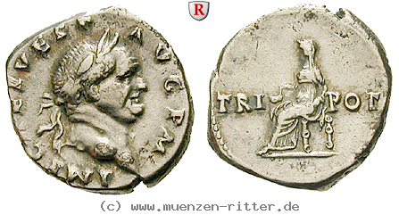 Klicken Sie auf das Bild um es auf Ihrem Rechner zu speichern vespasianus-denar/erom10269.jpg