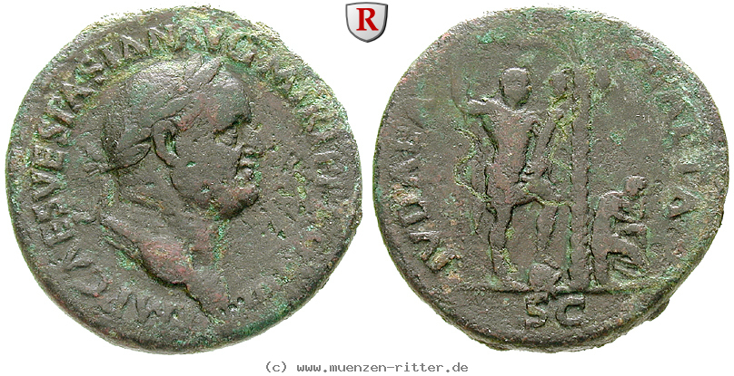 Klicken Sie auf das Bild um es auf Ihrem Rechner zu speichern vespasianus-sesterz/55710a.jpg