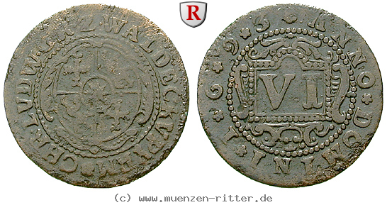 Klicken Sie auf das Bild um es auf Ihrem Rechner zu speichern waldeck-fuerstentum-christian-ludwig-6-pfennig/23333.jpg