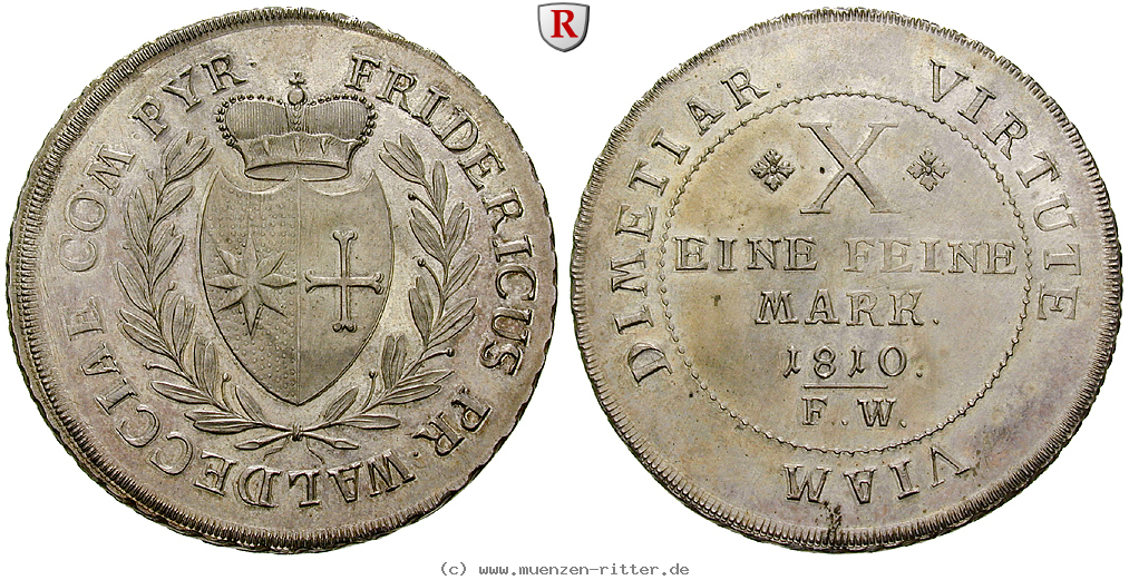 Klicken Sie auf das Bild um es auf Ihrem Rechner zu speichern waldeck-fuerstentum-friedrich-konventionstaler/99791.jpg