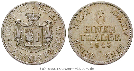 Klicken Sie auf das Bild um es auf Ihrem Rechner zu speichern waldeck-fuerstentum-georg-heinrich-1-6-taler/15651.jpg