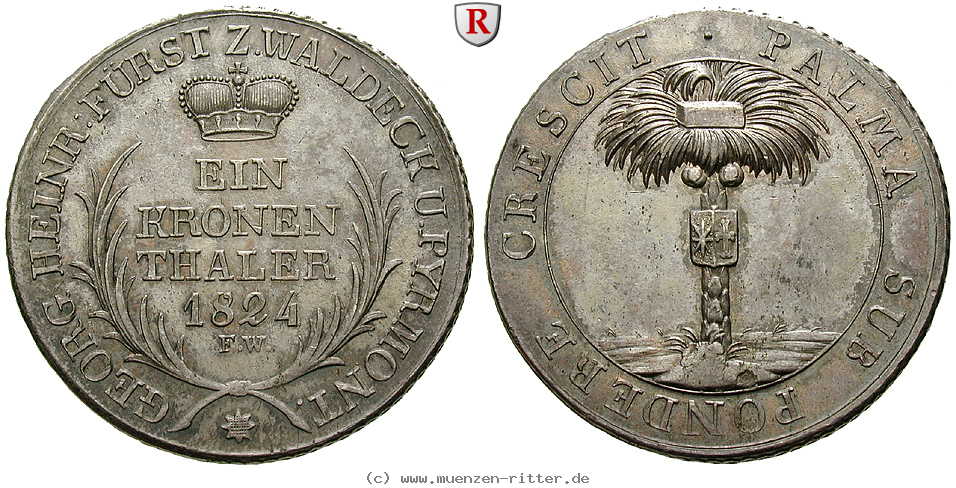 Klicken Sie auf das Bild um es auf Ihrem Rechner zu speichern waldeck-fuerstentum-georg-heinrich-kronentaler/99790.jpg