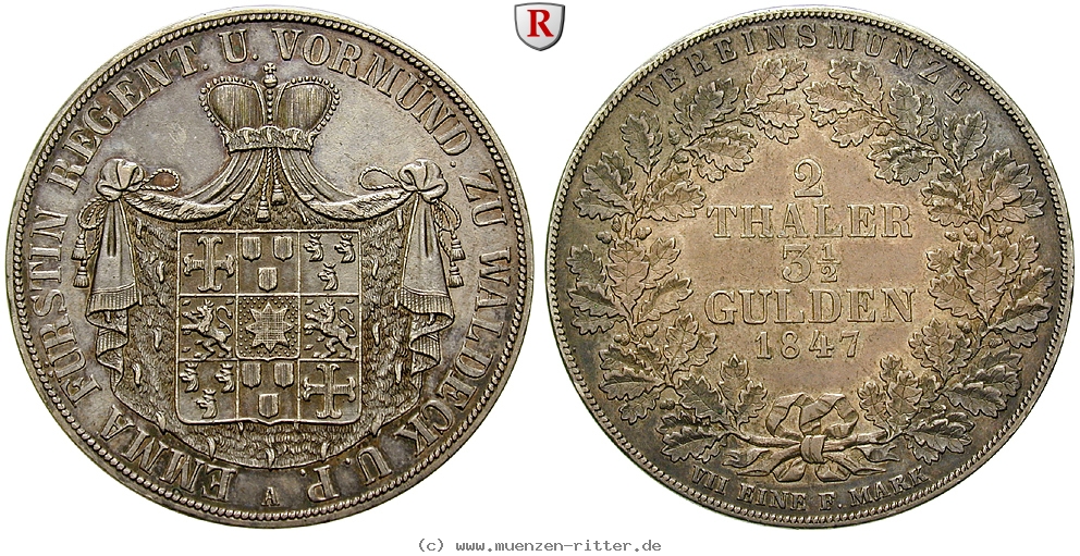 waldeck-fuerstentum-georg-victor-unter-vormundschaft-seiner-mutter-emma-vereinsdoppeltaler/99793.jpg