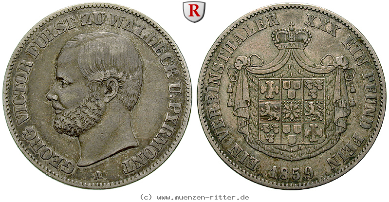 Klicken Sie auf das Bild um es auf Ihrem Rechner zu speichern waldeck-fuerstentum-georg-victor-vereinstaler/93141.jpg