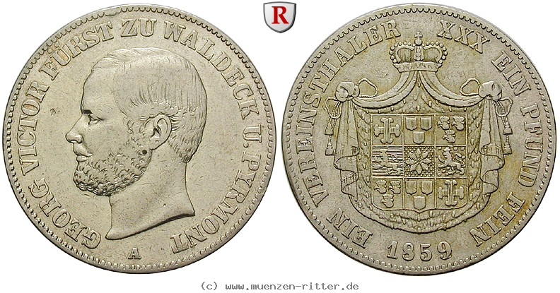 Klicken Sie auf das Bild um es auf Ihrem Rechner zu speichern waldeck-fuerstentum-georg-victor-vereinstaler/94060.jpg