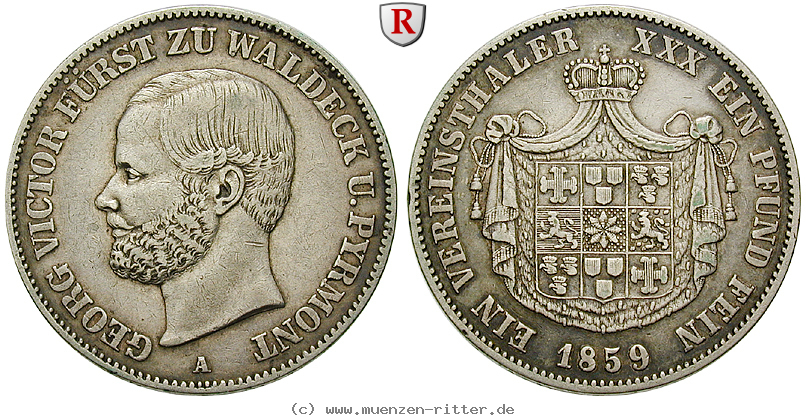 Klicken Sie auf das Bild um es auf Ihrem Rechner zu speichern waldeck-fuerstentum-georg-victor-vereinstaler/eadt2810.jpg