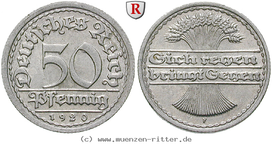 Klicken Sie auf das Bild um es auf Ihrem Rechner zu speichern weimarer-republik-50-pfennig/j301.jpg