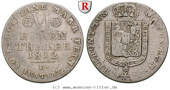 Klicken Sie auf das Bild um es auf Ihrem Rechner zu speichern westfalen-koenigreich-hieronymus-napoleon-1-6-taler/23422.jpg