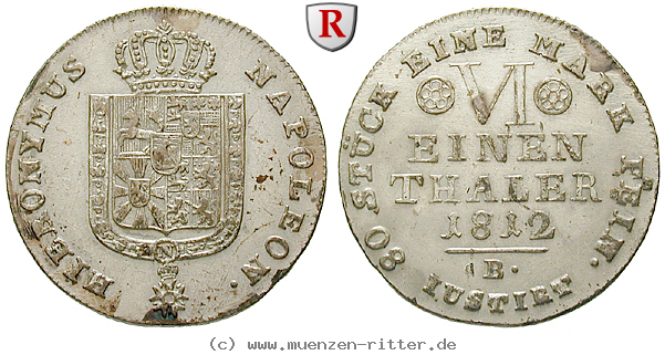 Klicken Sie auf das Bild um es auf Ihrem Rechner zu speichern westfalen-koenigreich-hieronymus-napoleon-1-6-taler/31597.jpg