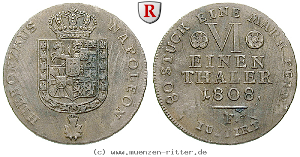 Klicken Sie auf das Bild um es auf Ihrem Rechner zu speichern westfalen-koenigreich-hieronymus-napoleon-1-6-taler/42012.jpg
