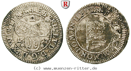 Klicken Sie auf das Bild um es auf Ihrem Rechner zu speichern wuerttemberg-eberhard-ludwig-2-kreuzer/41589.jpg