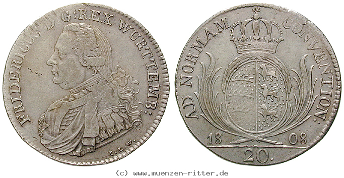Klicken Sie auf das Bild um es auf Ihrem Rechner zu speichern wuerttemberg-friedrich-i--koenig-20-kreuzer/22608.jpg