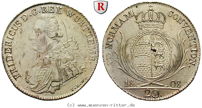 Klicken Sie auf das Bild um es auf Ihrem Rechner zu speichern wuerttemberg-friedrich-i--koenig-20-kreuzer/35371.jpg