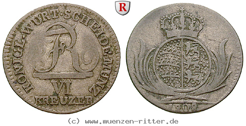 Klicken Sie auf das Bild um es auf Ihrem Rechner zu speichern wuerttemberg-friedrich-i--koenig-6-kreuzer/21415.jpg