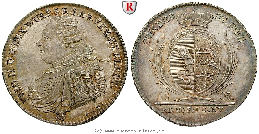 Klicken Sie auf das Bild um es auf Ihrem Rechner zu speichern wuerttemberg-friedrich-ii-1-2-konventionstaler/92369.jpg