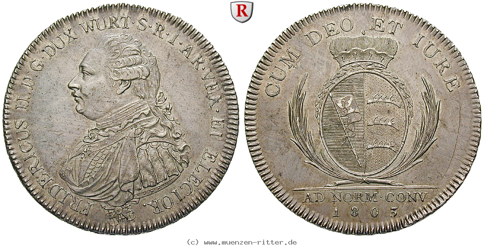 Klicken Sie auf das Bild um es auf Ihrem Rechner zu speichern wuerttemberg-friedrich-ii-konventionstaler/60442.jpg