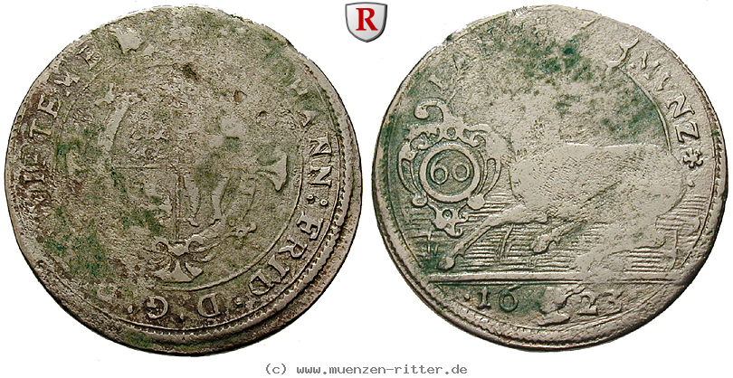 Klicken Sie auf das Bild um es auf Ihrem Rechner zu speichern wuerttemberg-johann-friedrich-60-kreuzer/36383.jpg