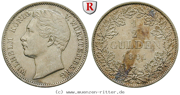 Klicken Sie auf das Bild um es auf Ihrem Rechner zu speichern wuerttemberg-wilhelm-i-1-2-gulden/86164.jpg