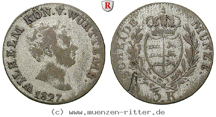 Klicken Sie auf das Bild um es auf Ihrem Rechner zu speichern wuerttemberg-wilhelm-i-3-kreuzer/86176.jpg