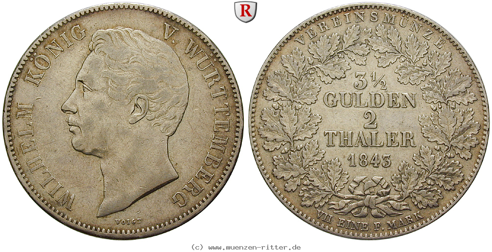 Klicken Sie auf das Bild um es auf Ihrem Rechner zu speichern wuerttemberg-wilhelm-i-doppeltaler/34581.jpg