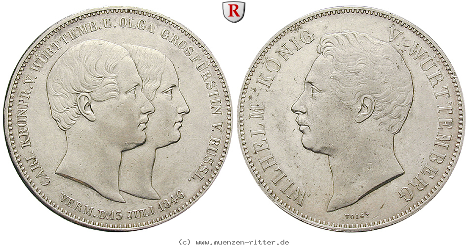 Klicken Sie auf das Bild um es auf Ihrem Rechner zu speichern wuerttemberg-wilhelm-i-doppeltaler/81061.jpg