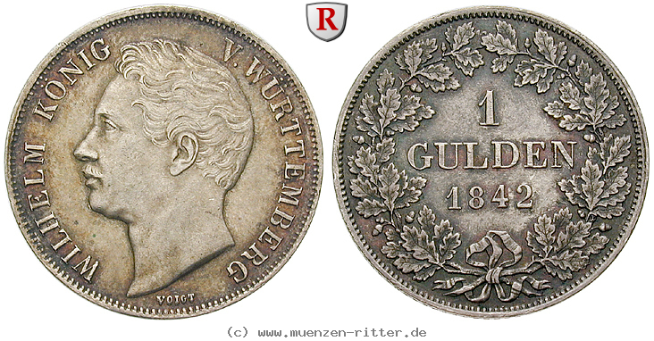 Klicken Sie auf das Bild um es auf Ihrem Rechner zu speichern wuerttemberg-wilhelm-i-gulden/80508.jpg
