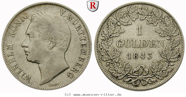 Klicken Sie auf das Bild um es auf Ihrem Rechner zu speichern wuerttemberg-wilhelm-i-gulden/93835.jpg