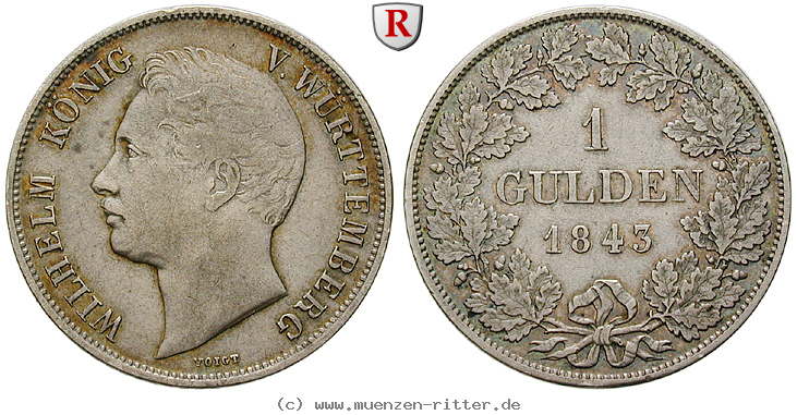 Klicken Sie auf das Bild um es auf Ihrem Rechner zu speichern wuerttemberg-wilhelm-i-gulden/eadt7304.jpg