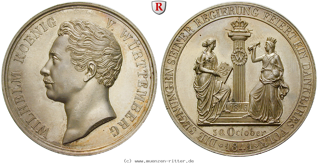 Klicken Sie auf das Bild um es auf Ihrem Rechner zu speichern wuerttemberg-wilhelm-i-silbermedaille/36292.jpg