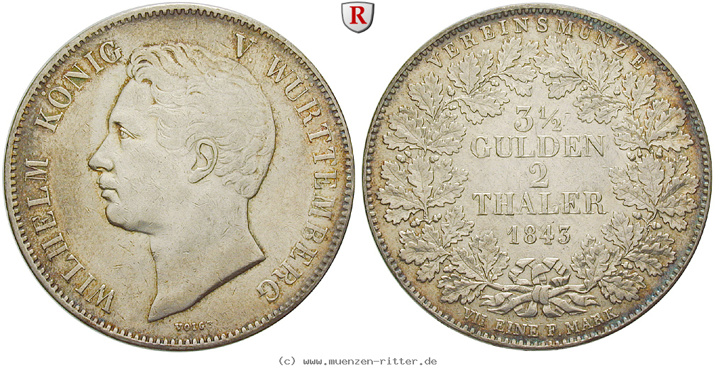 Klicken Sie auf das Bild um es auf Ihrem Rechner zu speichern wuerttemberg-wilhelm-i-vereinsdoppeltaler/54204.jpg