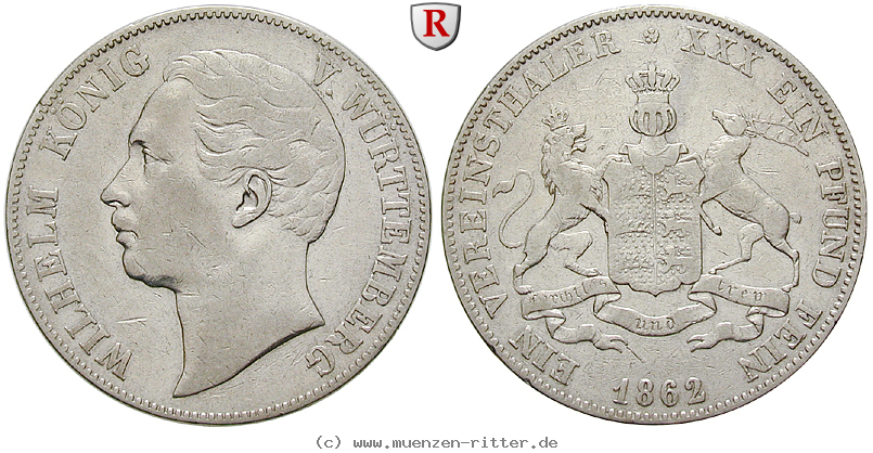 Klicken Sie auf das Bild um es auf Ihrem Rechner zu speichern wuerttemberg-wilhelm-i-vereinstaler/27094.jpg