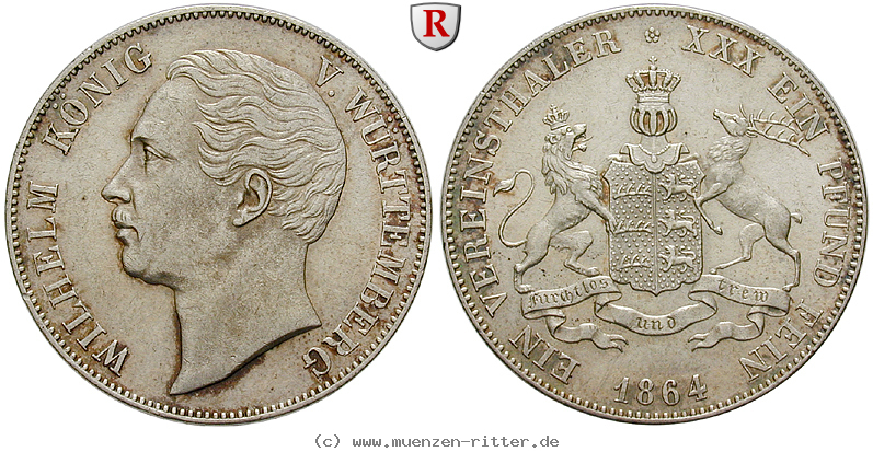 Klicken Sie auf das Bild um es auf Ihrem Rechner zu speichern wuerttemberg-wilhelm-i-vereinstaler/51061.jpg