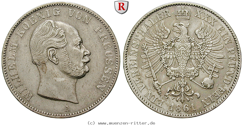 Klicken Sie auf das Bild um es auf Ihrem Rechner zu speichern wuerttemberg-wilhelm-i-vereinstaler/79365.jpg