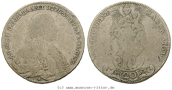 Klicken Sie auf das Bild um es auf Ihrem Rechner zu speichern wuerzburg-bistum-adam-friedrich-von-seinsheim-20-kreuzer/48315.jpg